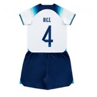 Koszulka piłkarska Anglia Declan Rice #4 Strój Domowy dla dzieci MŚ 2022 tanio Krótki Rękaw (+ Krótkie spodenki)